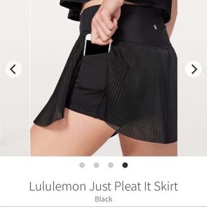 Lululemon Just Pleat It Skirt